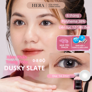 Kính Áp Tròng Cận Xám Đen 0 Đến 8 Độ CLC GRAY Lens Hàn Quốc Hera Chống Tia Uv Độ Ảm Cao