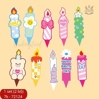 Sp072124 set que giấy nến sinh nhật 10 que