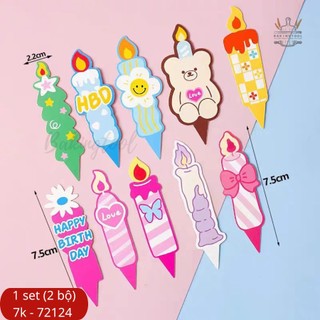 SP072124 Set que giấy Nến sinh nhật 10 que (combo 2 set)