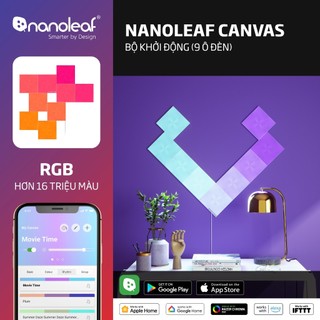 Đèn LED RGB lắp ghép thông minh Nanoleaf Canvas 9 ô đèn (Bộ khởi động)