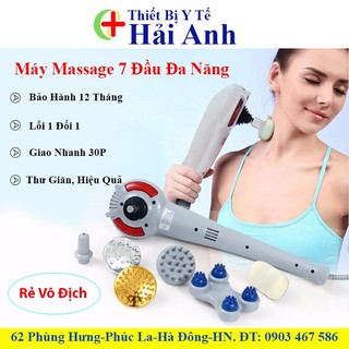 Máy massage cầm tay 7 đầu, gậy đấm lưng, máy mát xa giảm đau