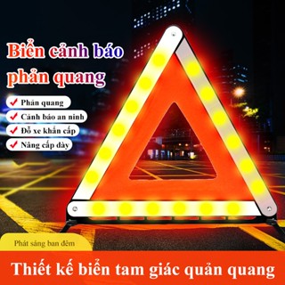  Biển cảnh cáo nguy hiểm YIPAUTO Biển tam giác phản quang có chân đứng cảnh báo nguy hiểm ban đêm tránh sự cố xảy ra 