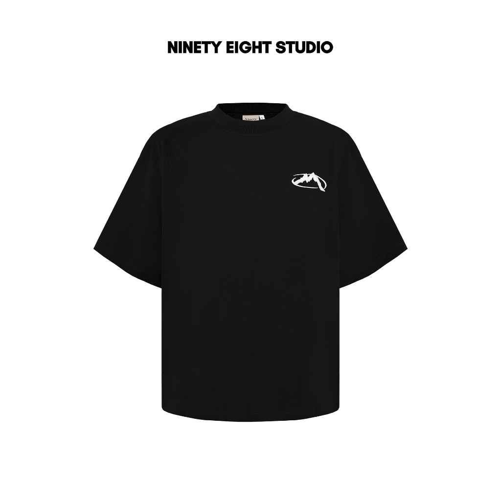 Áo thun nam nữ Boxy Ninety Eight - NTE LOGO BOXY T-SHIRT BLACK