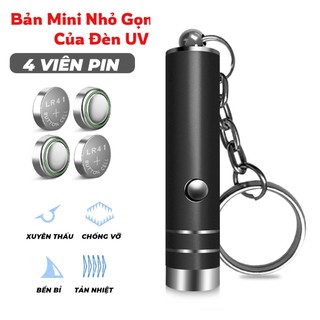 Đèn Pin UV Mini Nhỏ Gọn Có Móc Khóa Soi Huỳnh Quang Vi Khuẩn Đa Năng ( Đèn Tia Cực Tím )