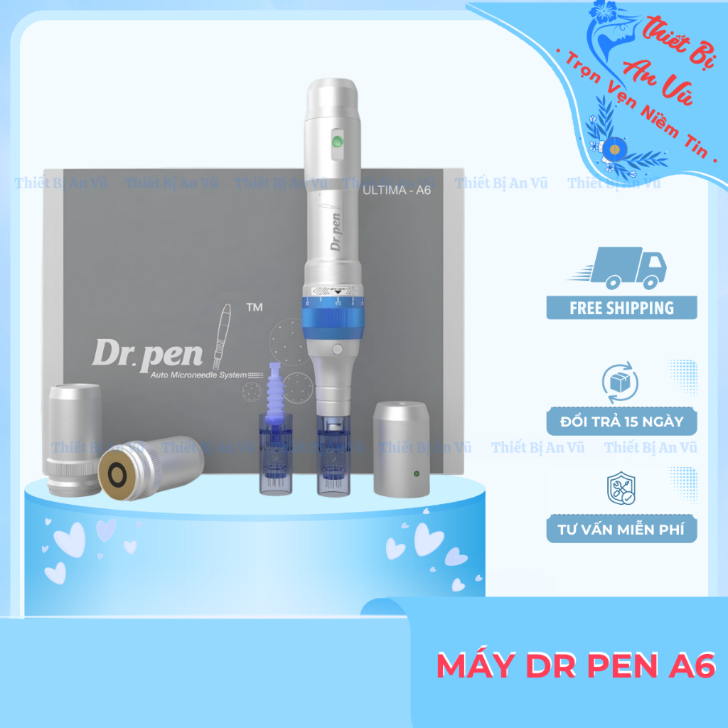 Máy Dr pen A6 - Máy Phi Kim Tích Điện Cấy Phấn Cấy Tảo Cấy Trắng - Dùng Trong Spa Thẩm Mỹ Viện