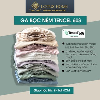 Ga trải giường lụa TENCEL 60s trơn màu cao cấp may nhiều size drap nệm m2 m4 m6 m8 2m 2m2 theo yêu cầu - 1 ga lẻ