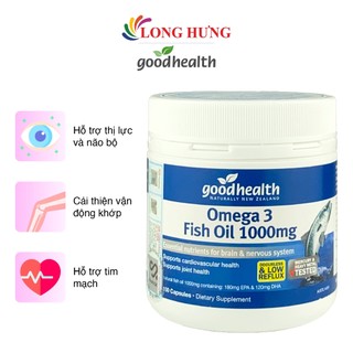  Viên uống GoodHealth Omega 3 Fish Oil 1000mg hỗ trợ tim mạch trí não  150 viên  