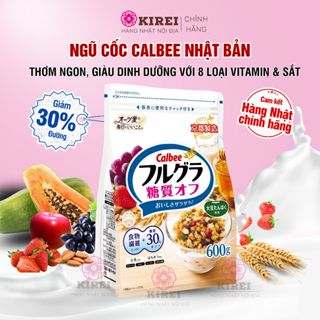 Ngũ Cốc Calbee trắng, ngũ cốc hoa quả sấy giảm cân - giảm 30% đường nội địa