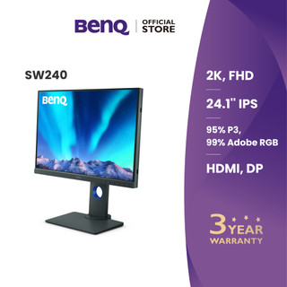 Màn hình máy tính BenQ SW240 _ 24 inch 24" IPS 99% AdobeRGB 100% sRGB chuyên xử lý hình ảnh cho nhiếp ảnh gia