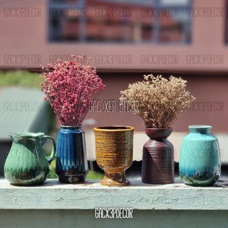 [SALE SỐC] Lọ hoa gốm sứ men mộc, men lạnh và men hỏa biến cỡ vừa - Bát Tràng