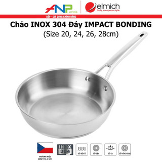 Chảo INOX 304, Đáy Rời 3 Lớp Elmich IMPACT, Chảo Chống Dính Bếp Từ Elmich Max-A (16,20,24,26,28cm)