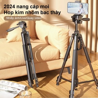 Chân Quay Máy Ảnh Điện Thoại Tripod 360°,khung nhôm cao cấp, chắc chắn cao 1m4/1m7，Với đèn bổ sung