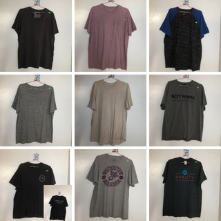 Áo thun secondhand xl, áo thun được chọn mẫu mới 80 -99% xl
