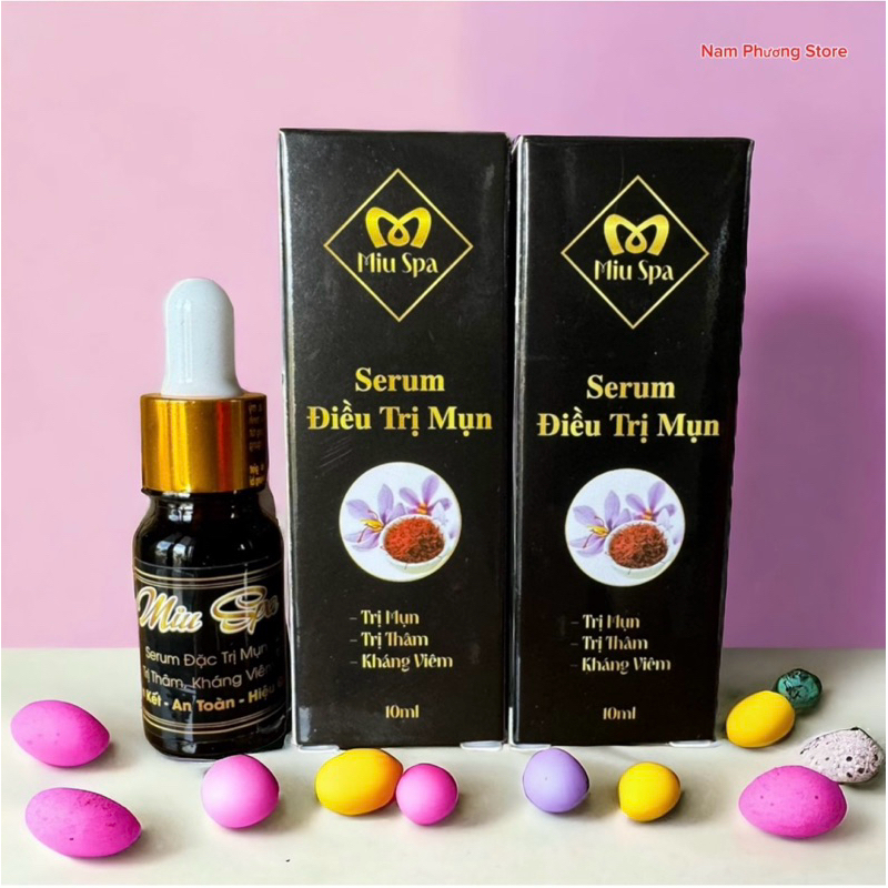 Combo 2 Serum mụn Miu Spa (10ml) Giúp tiêu viêm gom, mờ thâm, thành phần thảo mộc an toàn lành lành tính.