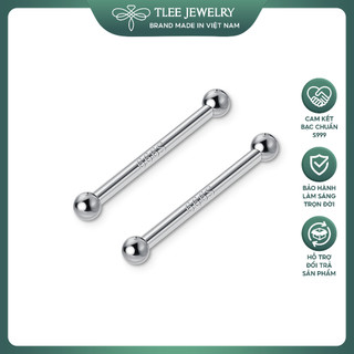 Khuyên tai bạc nữ TLEE giữ lỗ nhỏ nhắn chống viêm nhiễm sau bắn lỗ TLEE JEWELRY B0305