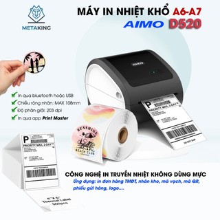 Máy in nhãn d520bt - in đơn sàn tmdt từ điện thoại, ipad qua bluetooth -in nhãn kho hàng, nhãn bán lẻ, nhãn siêu thị ...