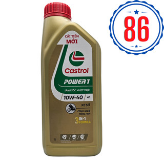 Nhớt xe số tổng hợp cao cấp CASTROL POWER1 1L có mã cào chính hãng