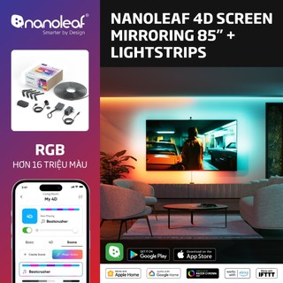 Bộ kit dây đèn led rgbic và camera nanoleaf 4d screen mirroring 85 inch