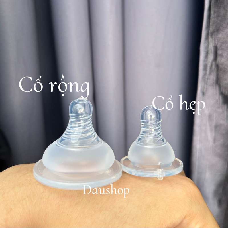 Combo 5/10 Núm ti thay thế bình sữa cổ rộng/cổ hẹp
