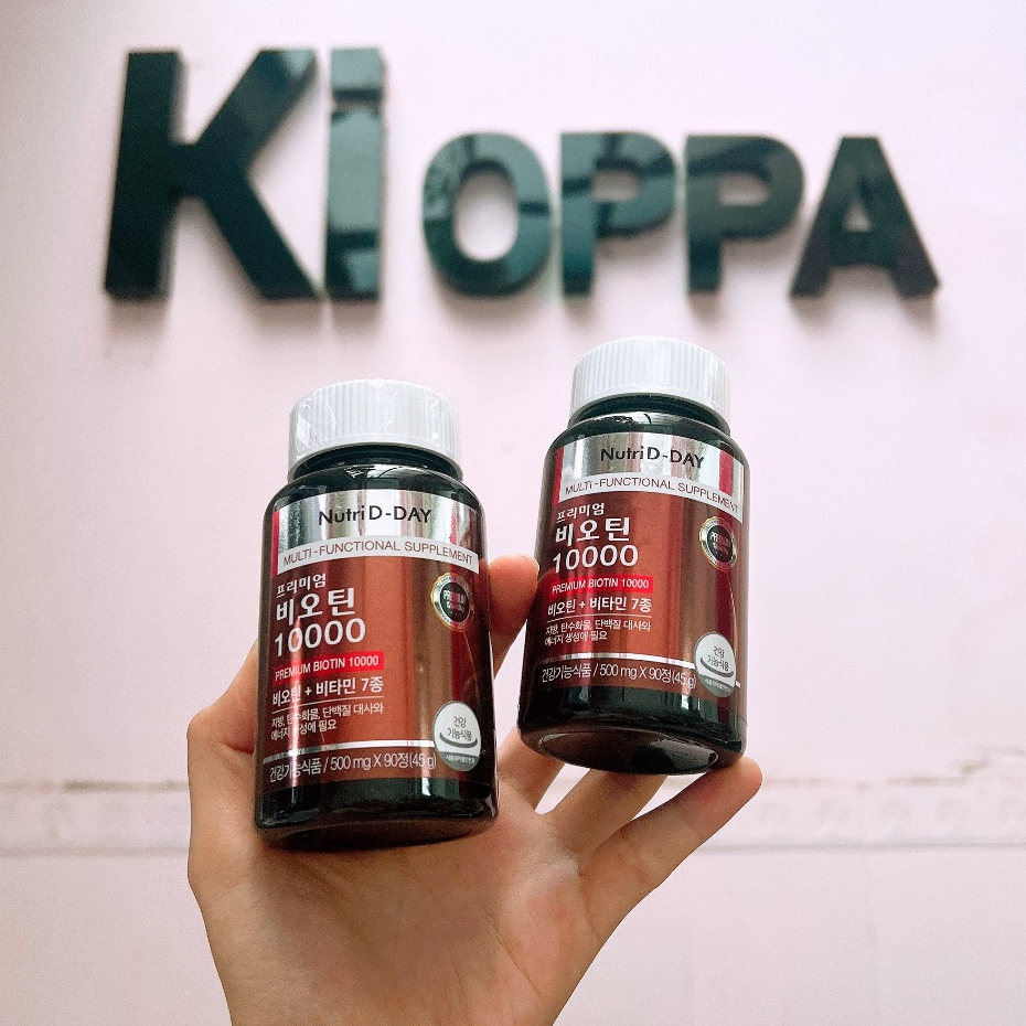 Viên uống kích thích chắc khỏe tóc Nutri D Day Biotin 10000 Premium