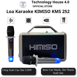 Loa bluetooth karaoke kimiso km 252, công suất lớn,nghe nhạc cực chill, hát cực đã, không rè, không vỡ tiếng, tặng 2 mic