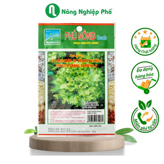 Hạt giống xà lách xoăn sư tử hạt đen Phú Nông - Gói 5 gram