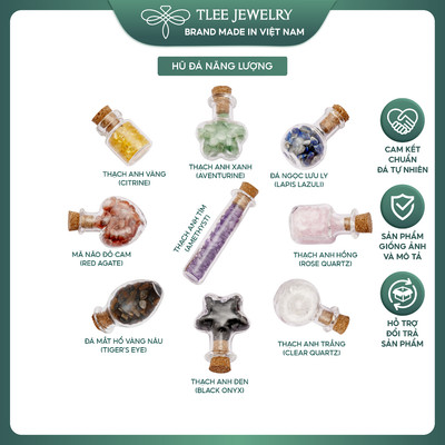 Hũ đá phong thủy tự nhiên TLEE hình khối mini xinh xắn mang năng lượng tích cực may mắn TLEE JEWELRY PK0115
