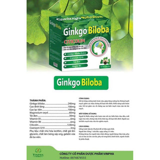 HỘP 100 VIÊN NANG MỀM BỔ NÃO GINKGO BILOBA XANH