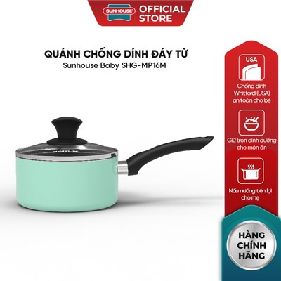 Quánh chống dính Sunhouse SHG-MP16M/SHG14BB2- Chống dính 2 lớp an toàn -Tay cầm cách nhiệt