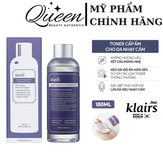 Nước Hoa Hồng Không Mùi Dành Cho Da Nhạy Cảm Klairs Supple Preparation Unscented Toner 180ml