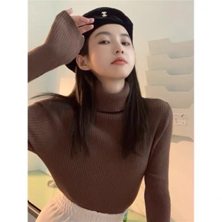 Áo Len Cổ Lọ Áo Len Tăm Nữ Ôm Body giữ nhiệt Cổ 5 Phân Hàng QC