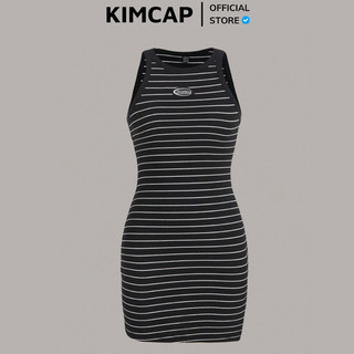Đầm sọc sát nách body thun tăm (Hàng Auth)
