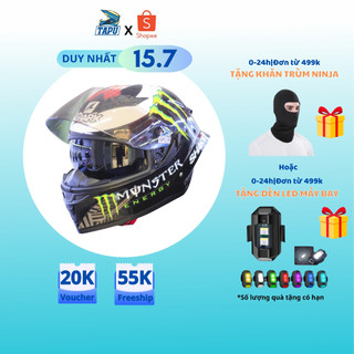 [CHÍNH HÃNG] MŨ BẢO HIỂM FULLFACE ROC 2 KÍNH - ROYAL M137 LÊN TEM SHARK CỰC ĐẸP - Tapu Shop