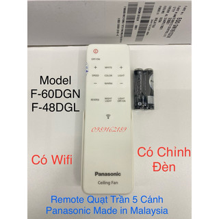 Remote quạt Panasonic, Điều khiển quạt trần 5 cánh Panasonic chính hãng Made in Malaysia