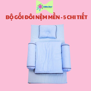 Bộ 5 Cái Gối Đôi Nệm Mền (Định Hình) Babytop