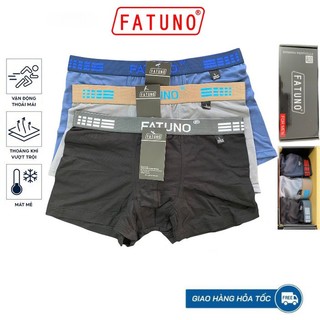 [Ảnh thật-VNXK] HỘP gồm 3 chiếc quần sịp đùi thun lạnh cạp dệt chính hãng FATUNO mềm mại khử mùi thoáng khi loại đẹp
