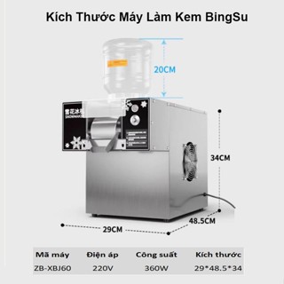 Máy Làm Kem Bingsu ZB-XBJ60, Máy Làm Kem Tuyết, Bảo Hành 12T