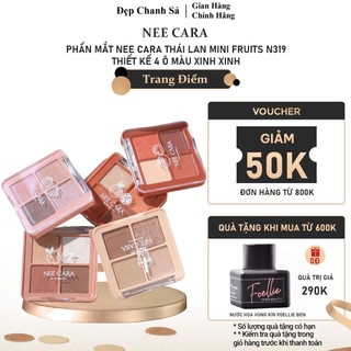 Phấn mắt nee cara thái lan mini fruits n319 thiết kế 4 ô màu xinh xinh - bm15