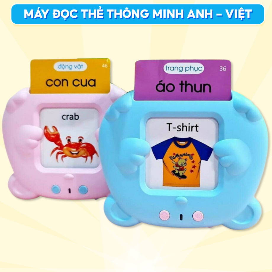 Máy Đọc Thẻ Flashcar Song Ngữ 3 Chế Độ Đọc Anh Việt Hagykidhn Đồ Chơi Giáo Dục Sớm Cho Bé