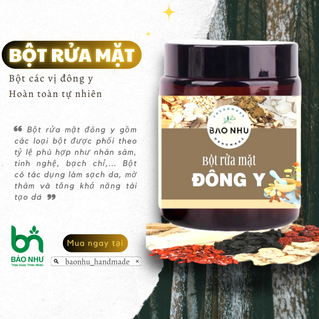 Bột Rửa Mặt Đông Y - Mờ Thâm, Ngừa Mụn