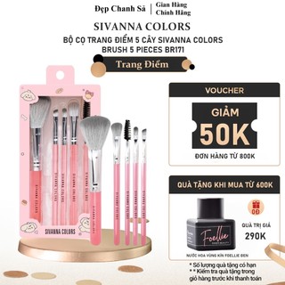 Bộ cọ trang điểm 5 cây sivanna colors brush 5 pieces br171 - bm16