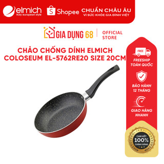 Chảo chống dính elmich coloseum el-5762re20 / el-5762re24 / el-5762re26 / el-5762re28 - hàng chính hãng