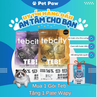  Hạt Cho Mèo Teb City 1.5kg/ 1kg Đa Dạng Topping Cao Cấp Giàu Dinh Dưỡng Mix Topping Thịt Sấy
