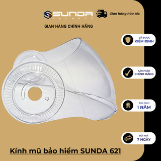 Kính mũ bảo hiểm SUNDA 621 - kính màu trắng hoặc màu trà