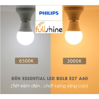 Bóng đèn philips ess ledbulb e27 a60 - ánh sáng trắng/vàng