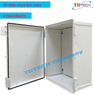 [Kín nước] Tủ điện hộp kỹ thuật nhựa ngoài trời , trong nhà 410x610x220 mm - nhựa ABS