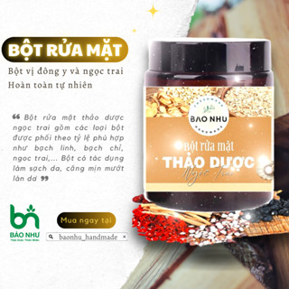 Bột Rửa Mặt Thảo Dược Ngọc Trai Nhân Tạo (Ngọc Nuôi) - Trắng Da, Ngừa Mụn, Tẩy TBC