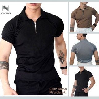 Áo Polo Nam NOBLEMAN VER1 Khóa Kéo Form Body Chất Thun Lạnh Mặc Mát Không Nhăn