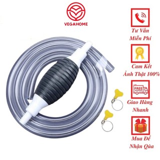 ỐNG HÚT XĂNG DẦU, HÚT CHẤT LỎNG BÓP TAY VÒI NHỰA DẺO DÀI 1M TIỆN LỢI