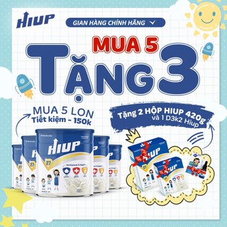 Mua 5 tặng 3. sữa tăng chiều cao hiup dành cho trẻ từ 2 đến 15 tuổi, hỗ trợ tăng cân, phát triển chiều cao, trí não